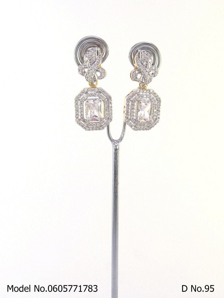 Cubic Zirconia Earrings | best Fashion jewellery - View 2 - Amaara World