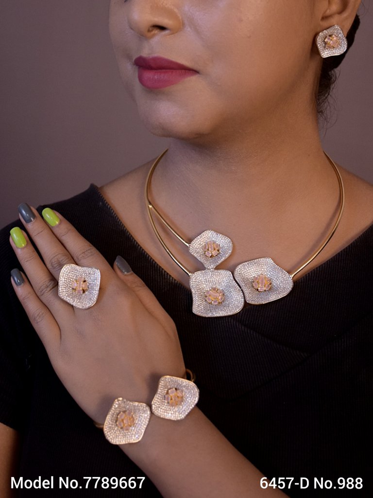 Statement American Diamond Set - Style 2 - Amaara World