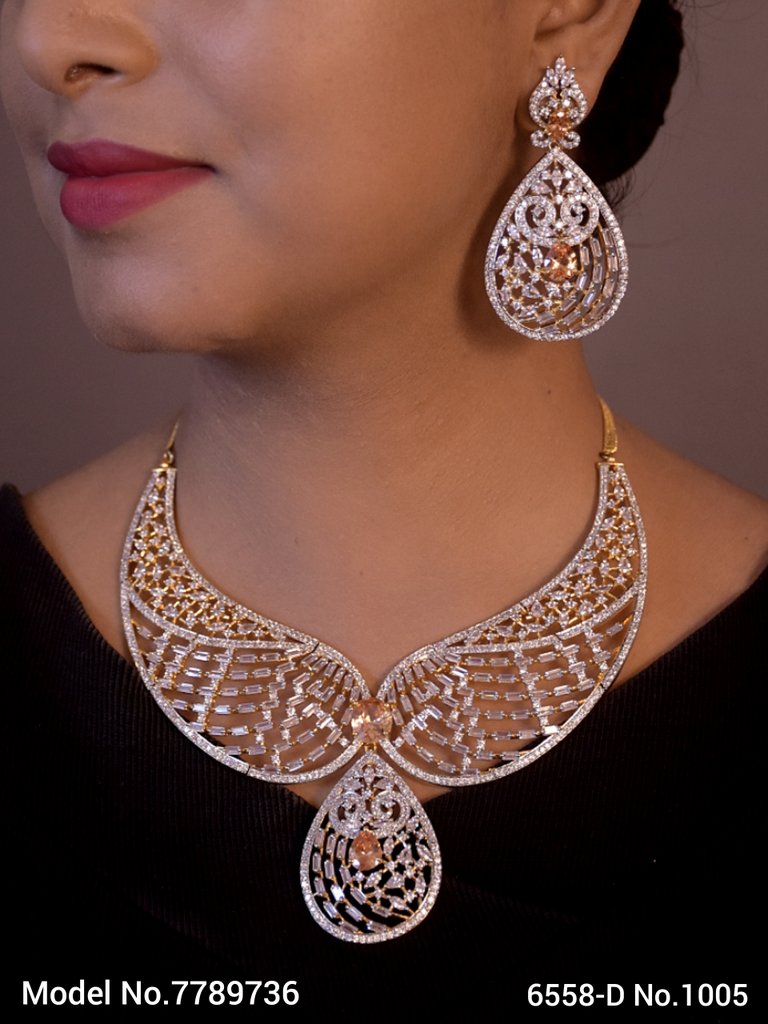 Imitation Diamond Cz Jewelry Set - Amaara World USA - SKU 7789736