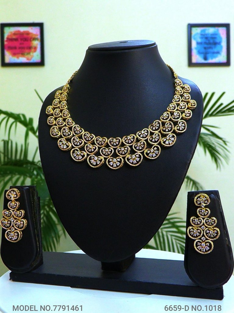 Original Cz Traditional Necklace - Style 3 - Amaara World