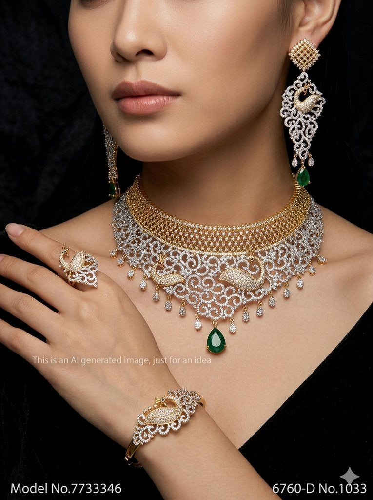 American Diamond Handcrafted Jewelry Set