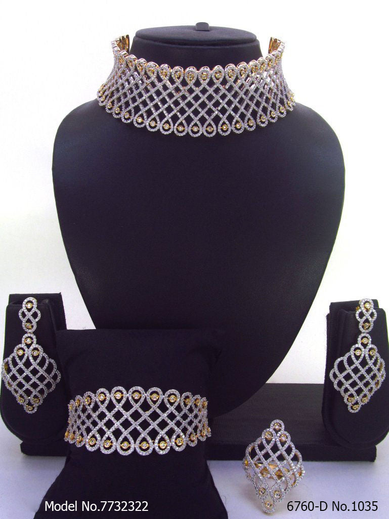 Necklace Set with Classic earrings - Amaara World USA - SKU 7732322