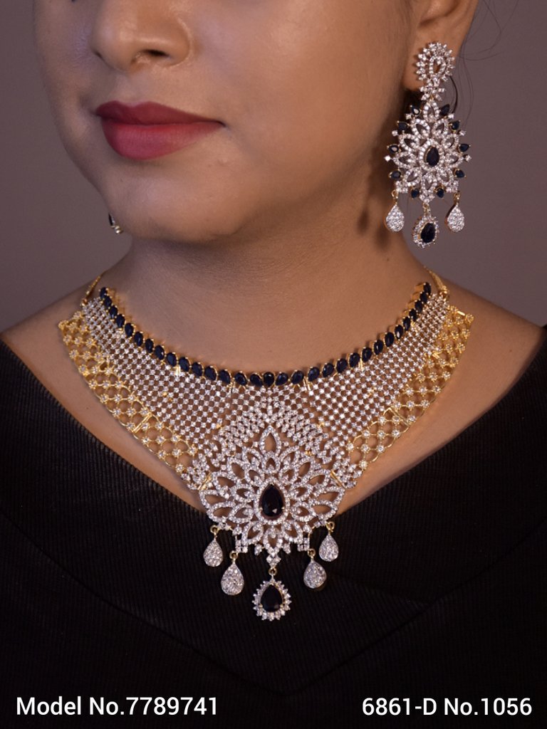 Artificial Diamond Cz Jewelry Set - Style 4 - Amaara World