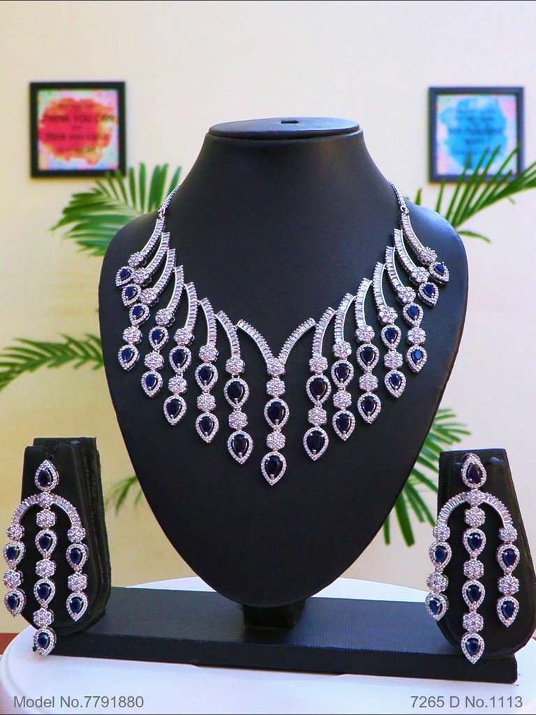 Artificial Diamond Cz Jewelry Set - Style 1 - Amaara World