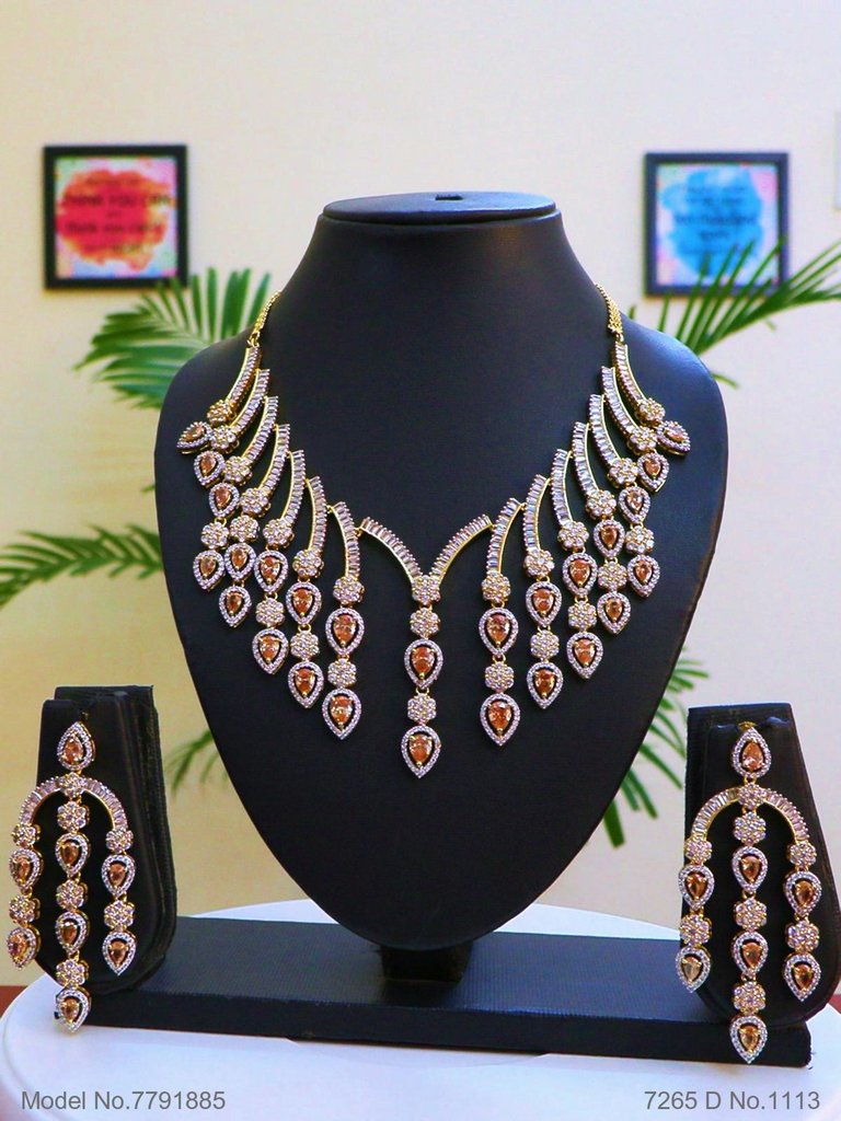 Artificial Diamond Cz Jewelry Set - Style 4 - Amaara World