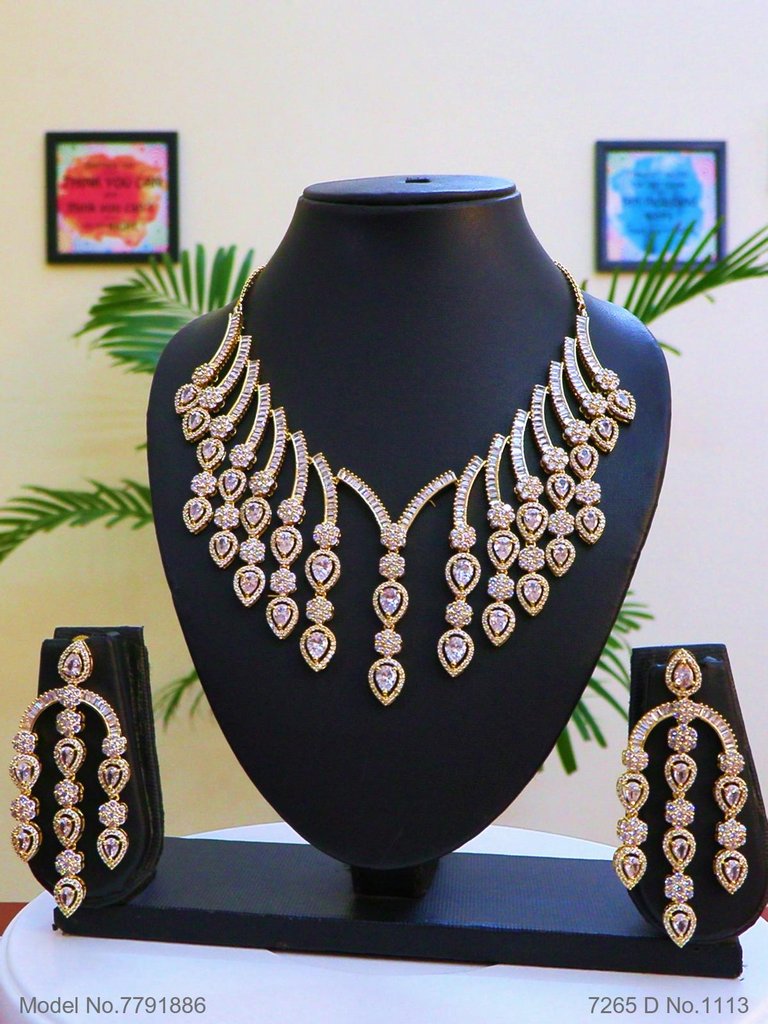 Artificial Diamond Cz Jewelry Set - Style 5 - Amaara World