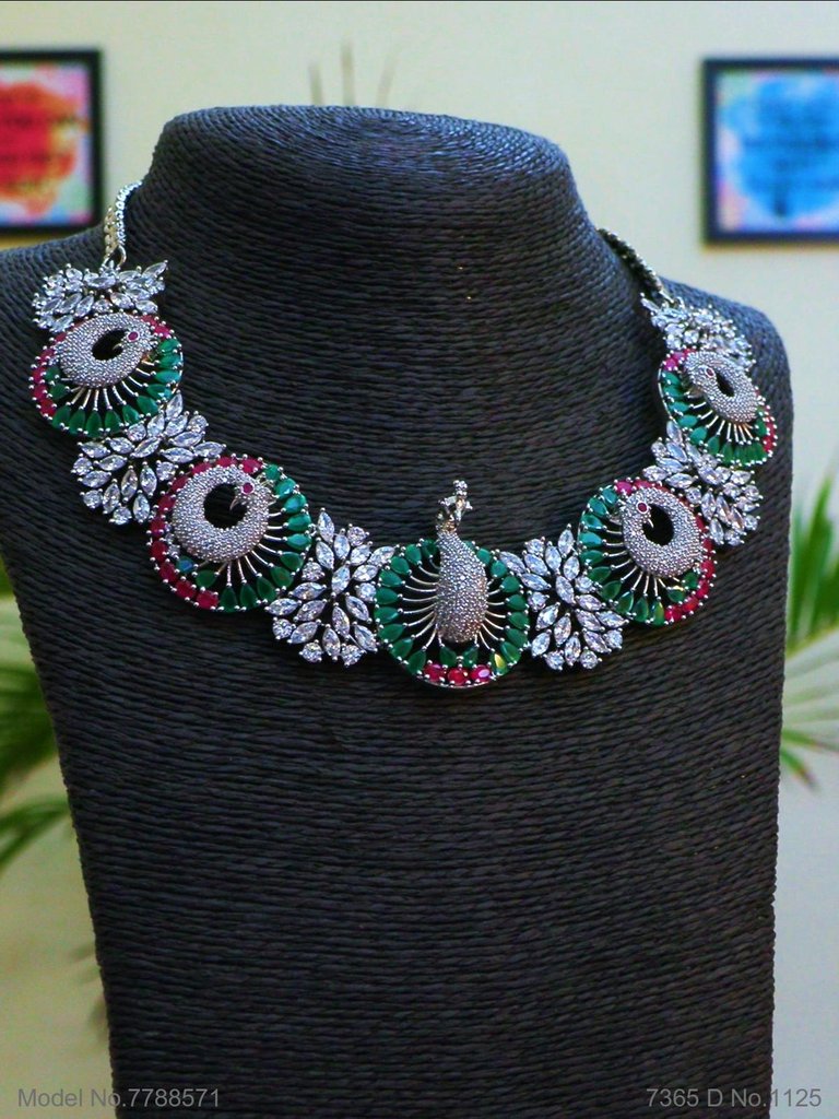 Original Zircon Necklace Set - View 2 - Amaara World