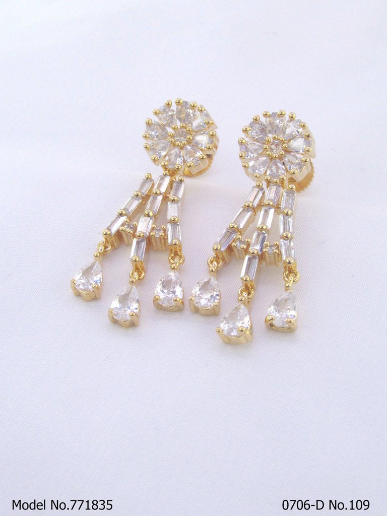 Popular Indian Handmade cz stud| top Earrings - Style 5 - Amaara World