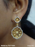 American diamond Earring Indian hand crafted - Style 1 - Amaara World