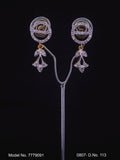 Cubic Zirconia Stud Earrings | American Diamond - Amaara World USA - SKU 7779091