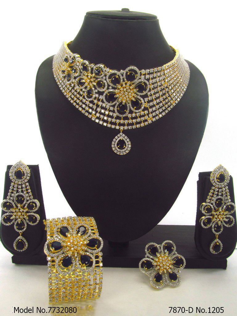 Choker Jewelry Set for Wedding Occasions - 7732077 - Color variant