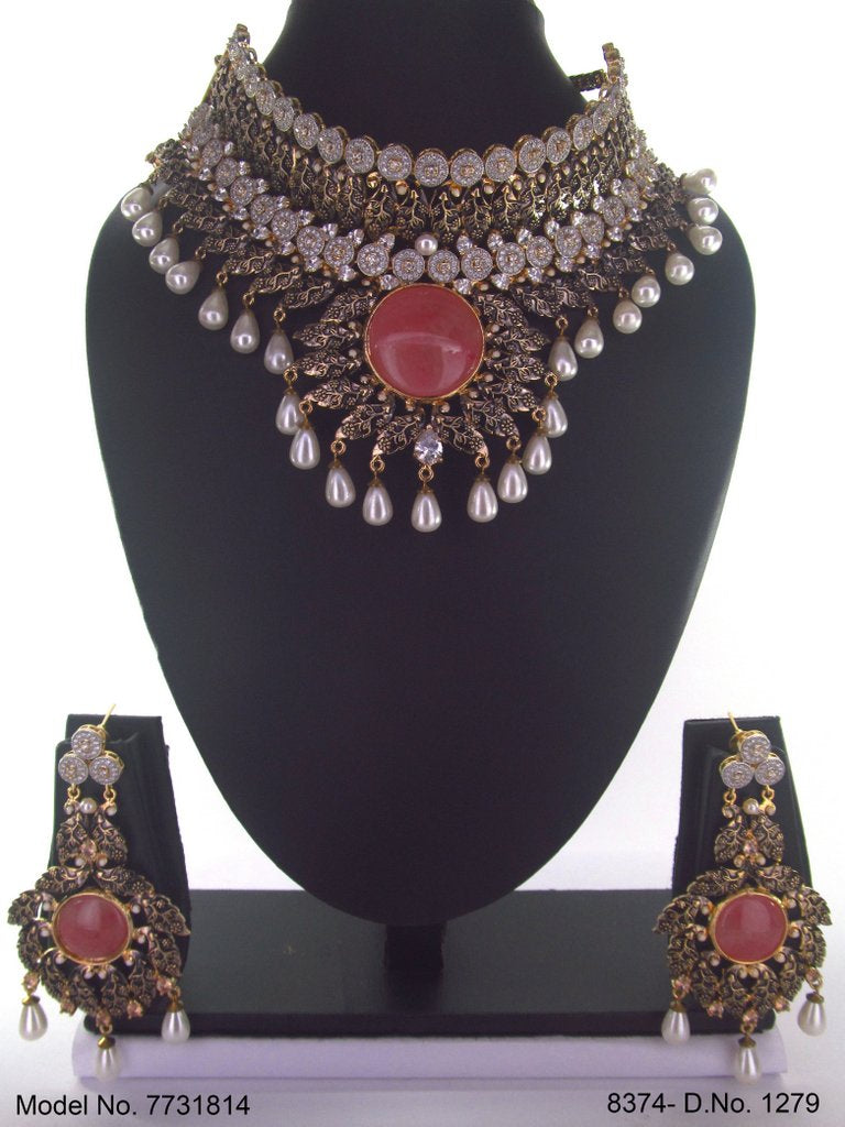 Necklace Set with Classic earrings - 7731813 - Color variant
