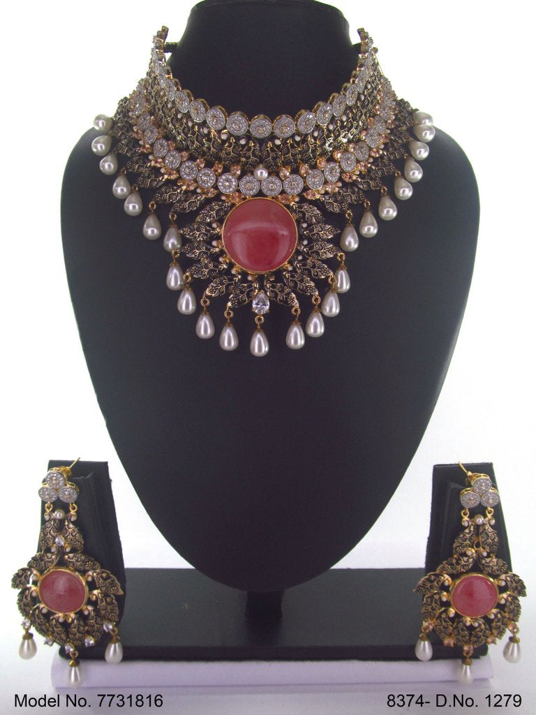 Necklace Set with Classic earrings - 7731813 - Color variant