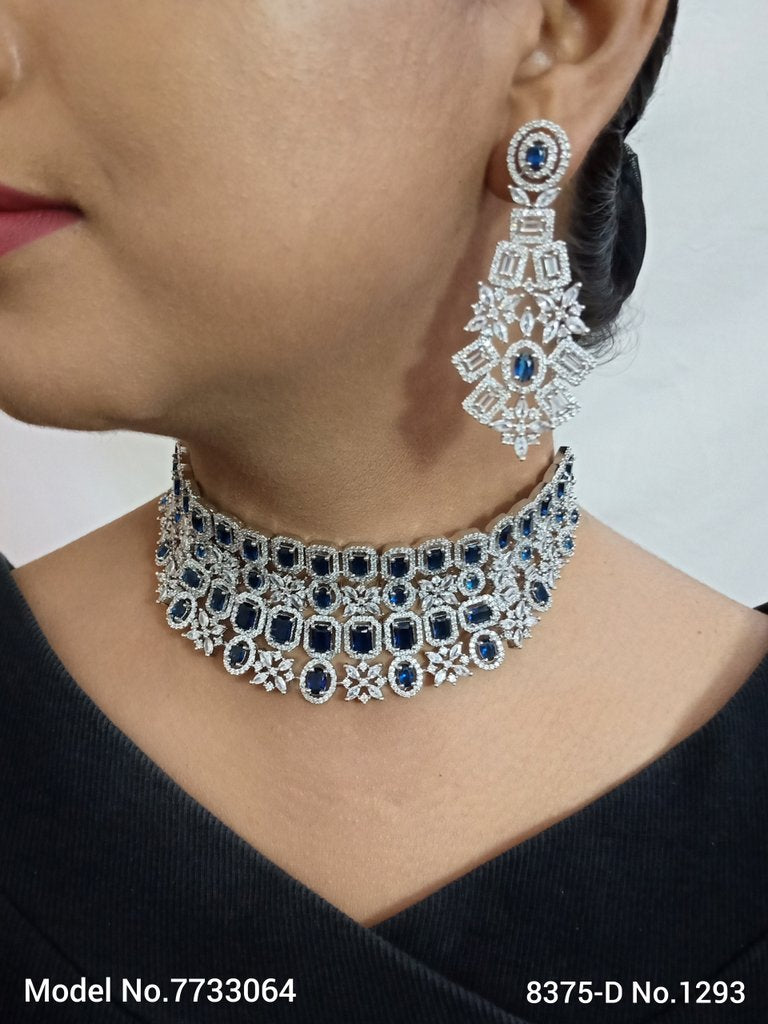 Artificial Diamond Jewelry Set for Brides - 7733063 - Color variant