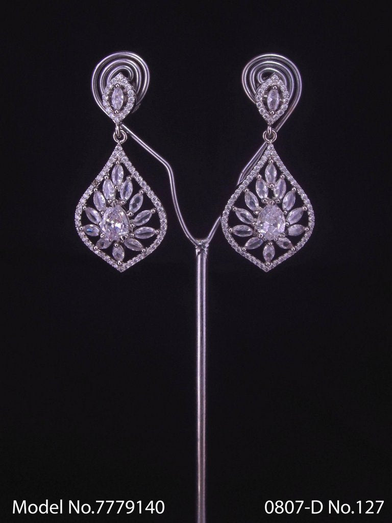 Ear jacket stud with original Zircon stone - Amaara World USA - SKU 7779140