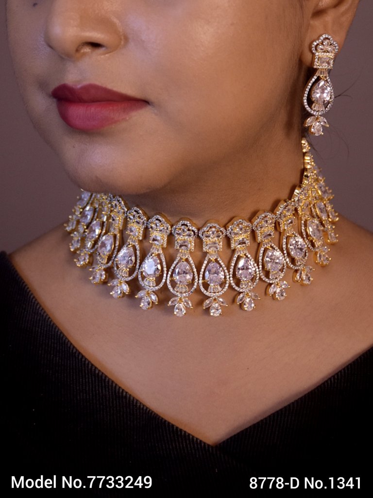 Imitaion Diamond looking Jewelry Set - 7733249 - View 1
