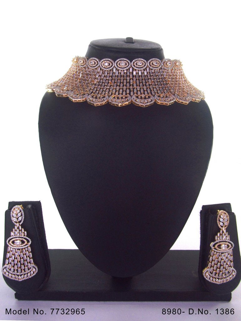 American Diamond Necklace Set - Amaara World
