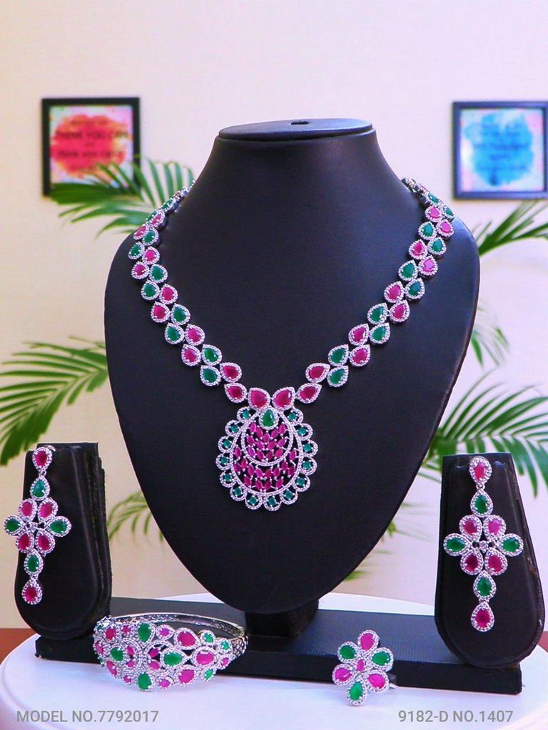 Original Zircon Necklace Set - Amaara World USA - SKU 7792017