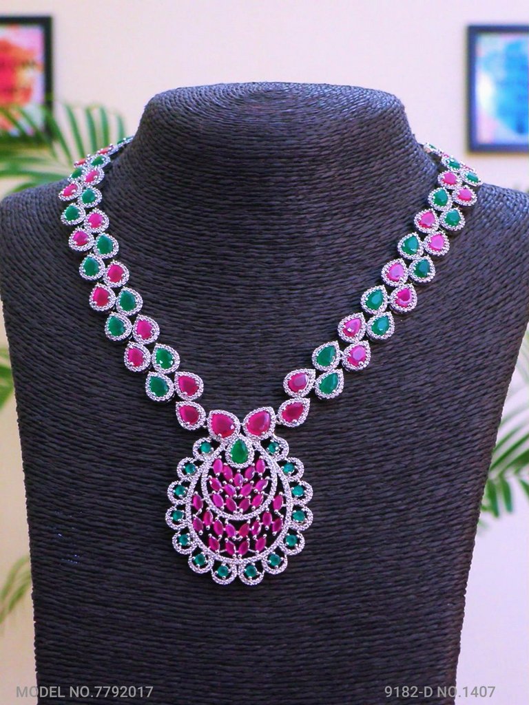 Original Zircon Necklace Set - View 2 - Amaara World