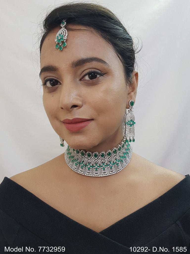 Artificial Diamond Cz Jewelry Set - 7732956 - Color variant