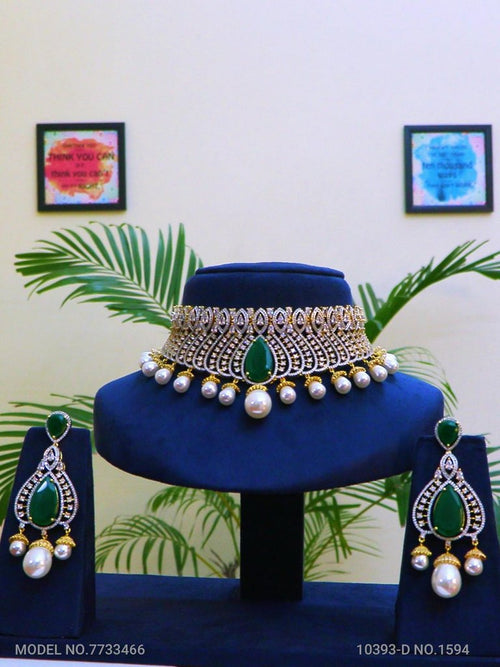 Artificial Diamond Jewelry Set for Brides