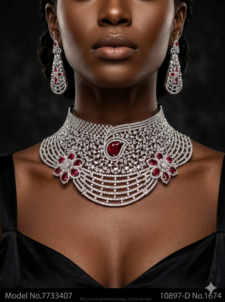 Imitaion Diamond looking Jewelry Set