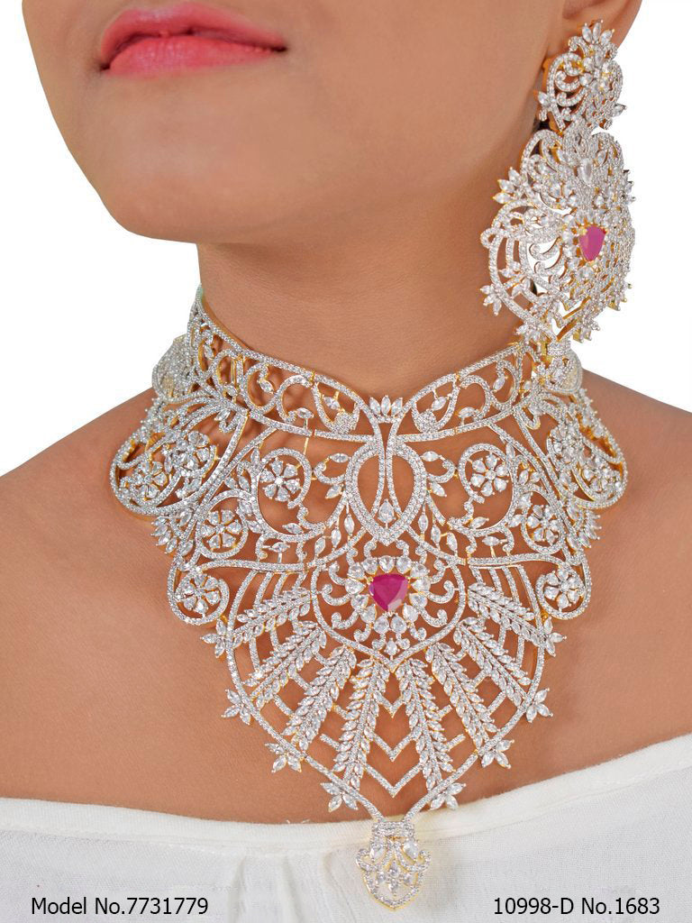 Imitation Diamond Cz Jewelry Set - 7731778 - Color variant