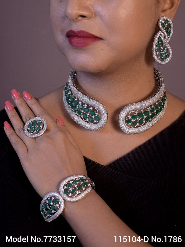 Real Zircon Fashion Jewelry Set - Amaara World