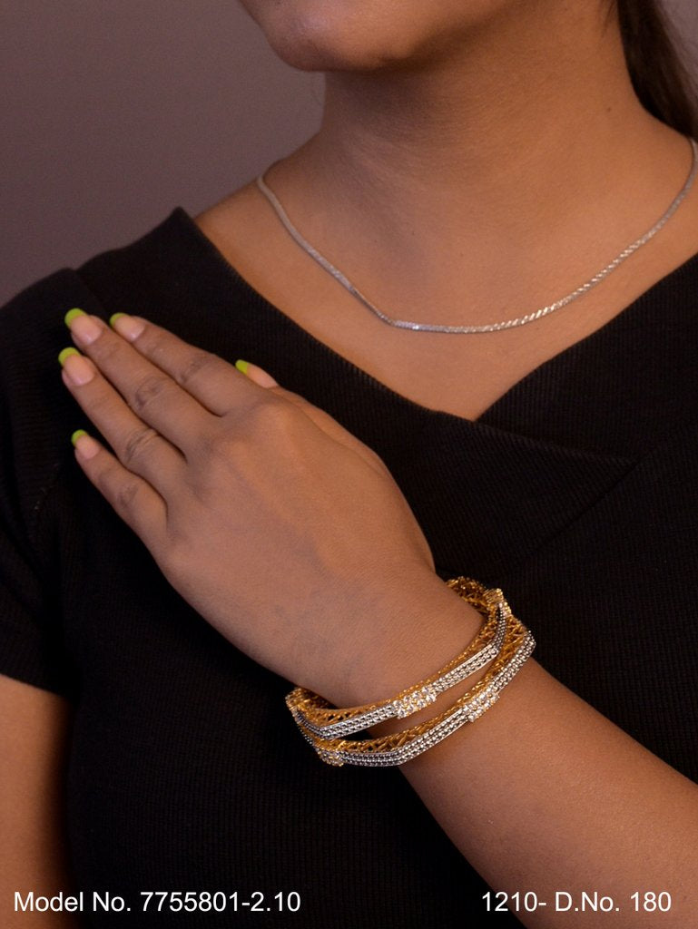 Shine Wave Bangles - View 2 - Amaara World