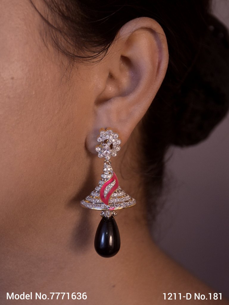 Diamond Replica Long Earrings - Style 2 - Amaara World