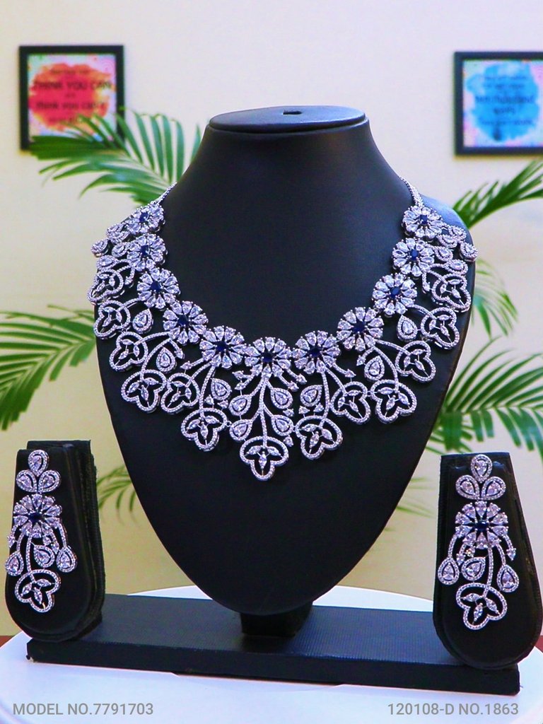 Imitation Diamond Cz Jewelry Set - Style 1 - Amaara World