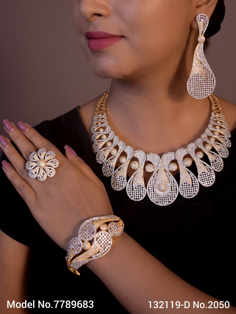 Original Zircon Necklace Set - Style 1 - Amaara World