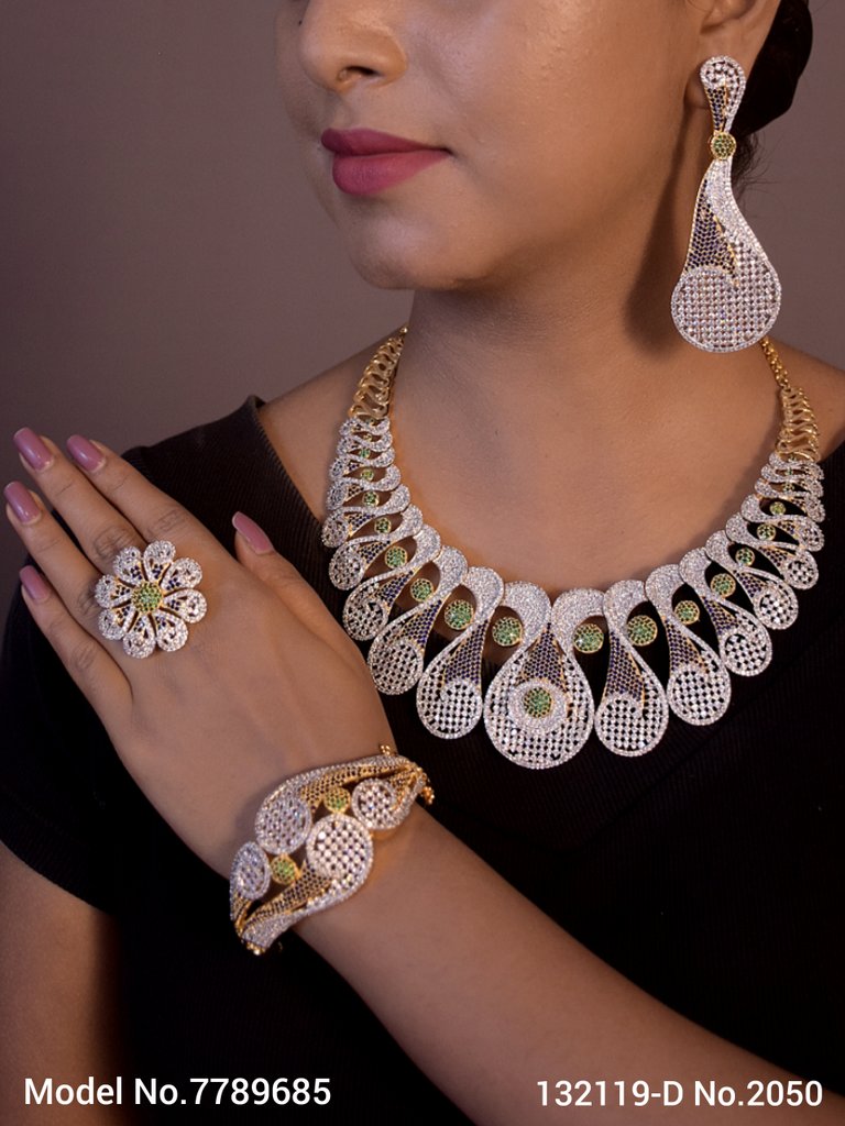 Original Zircon Necklace Set - Style 2 - Amaara World