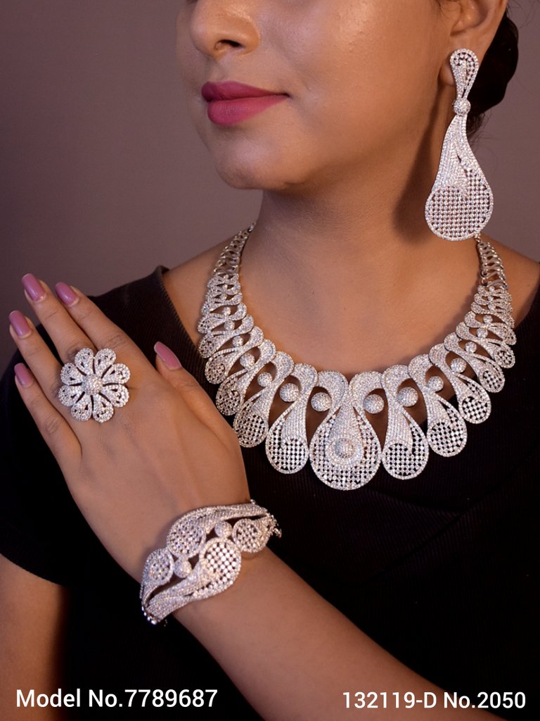 Original Zircon Necklace Set - Style 3 - Amaara World