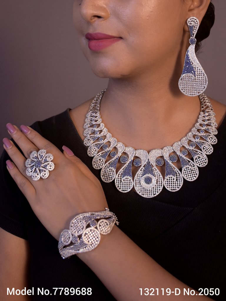 Original Zircon Necklace Set - Style 4 - Amaara World
