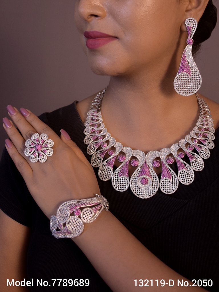 Original Zircon Necklace Set - Style 5 - Amaara World