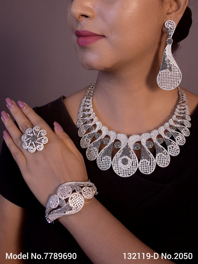 Original Zircon Necklace Set - Style 6 - Amaara World