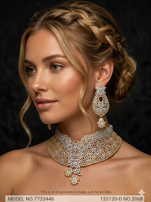 American Diamond Necklace Set