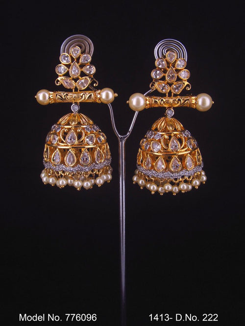 American Diamond Earrings - View 2 - Amaara World
