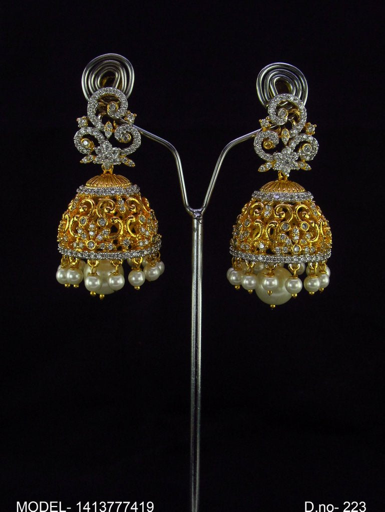 Cz Earrings | Wedding Jewelry - Style 1 - Amaara World