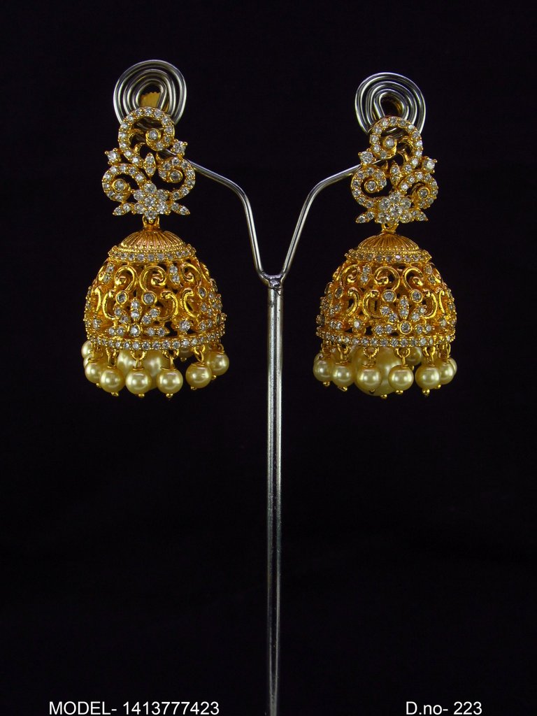 Cz Earrings | Wedding Jewelry - Style 2 - Amaara World